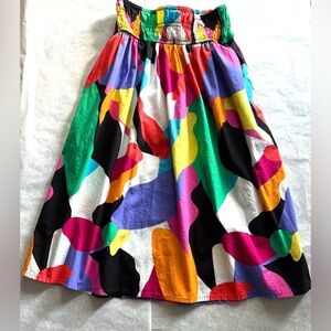 A New Day elastic waist cotton maxi skirt in bright colors and abstract pattern